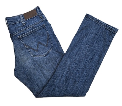Wrangler mid wash - wrangler, blue